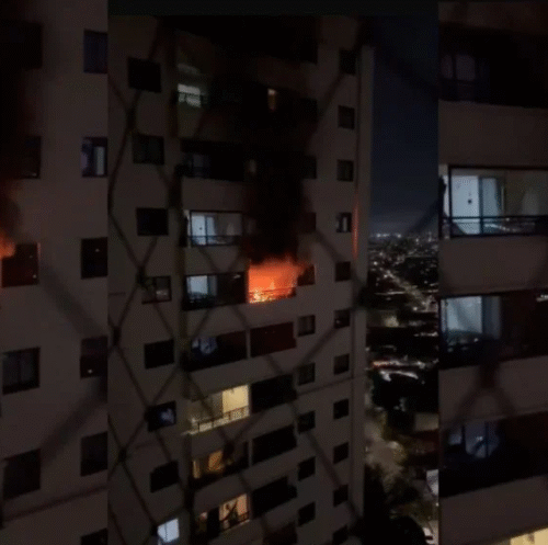 Curto-circuito em decoração natalina provoca incêndio e mobiliza moradores em condomínio de Teresina (PI)
